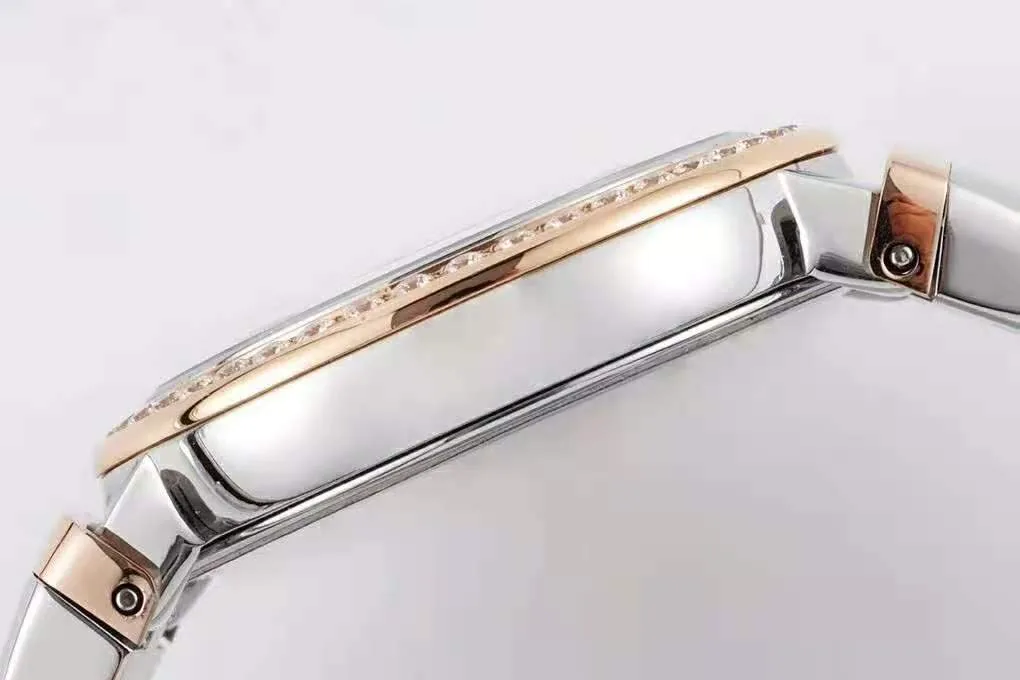 Lvcea cadran MOP en or rose/acier lunette diamants – Image 8