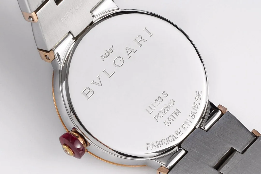 Lvcea schwarzes Zifferblatt in Roségold/Stahl mit Diamantlünette – Bild 6