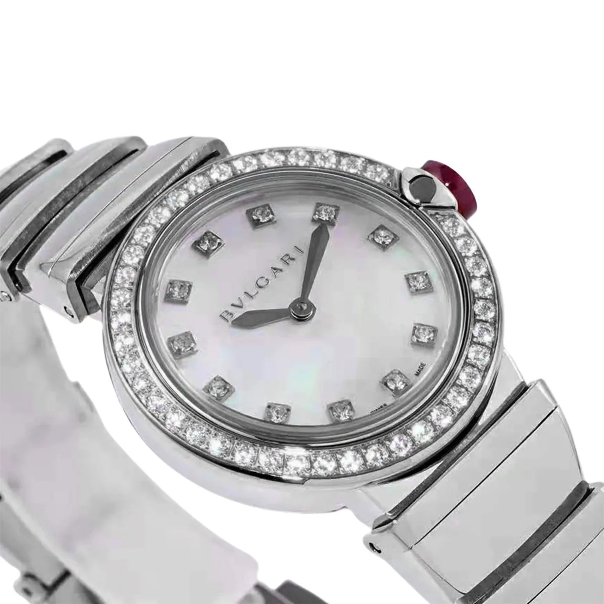 Lvcea esfera MOP en acero con bisel de diamantes - Imagen 2