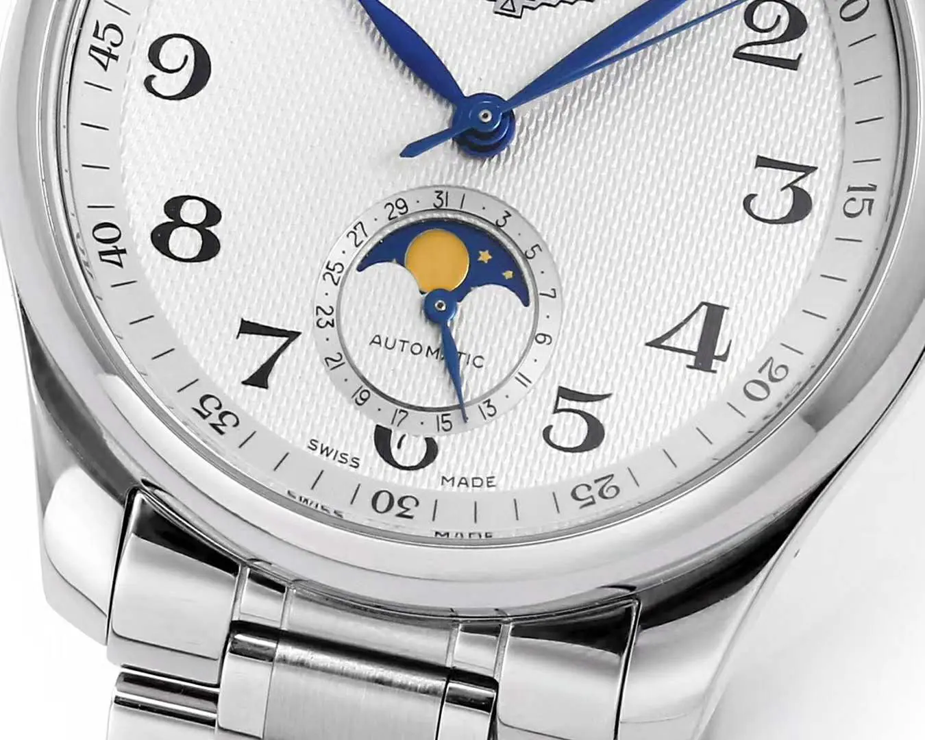 Master Collection fasi lunari quadrante bianco su bracciale - immagine 5