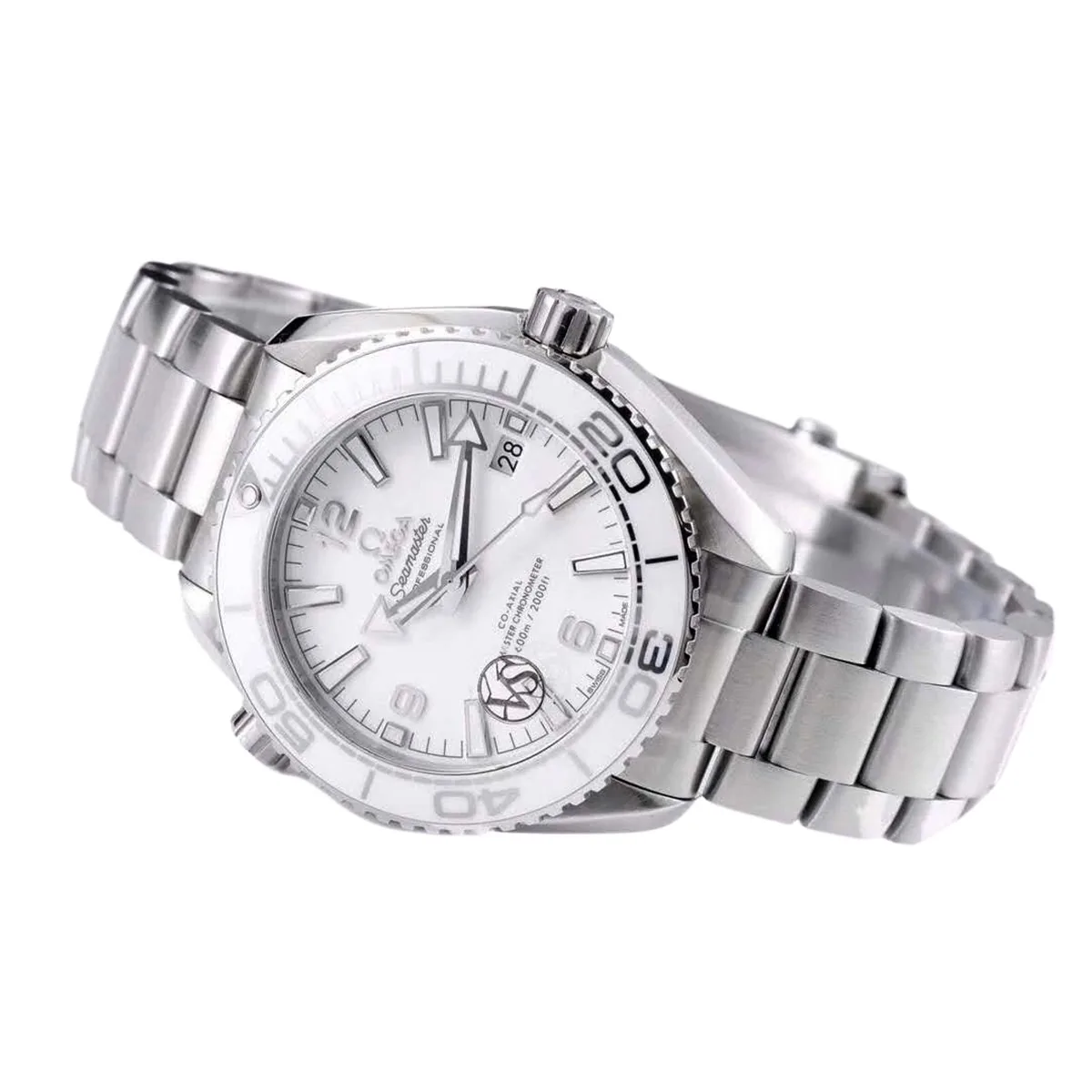 Seamaster Planet Ocean 600M Co-Axial Master Chronometer quadrante bianco 39.5mm su bracciale - immagine 4