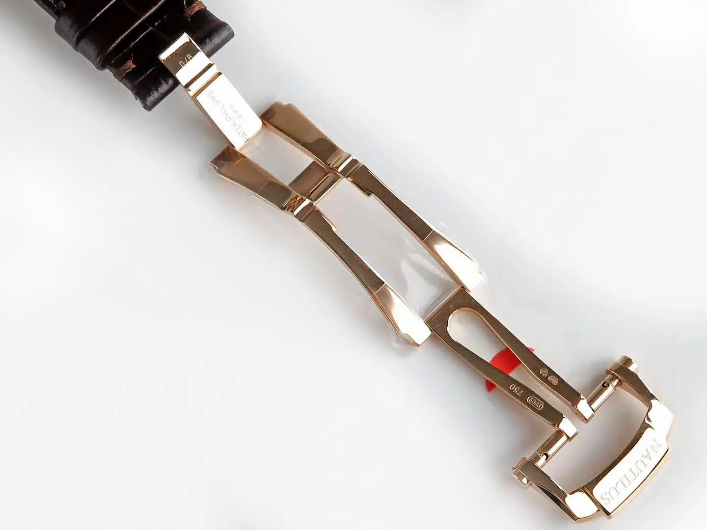 Nautilus Jumbo 5711 braunes Zifferblatt in Roségold mit braunem Lederarmband – Bild 8