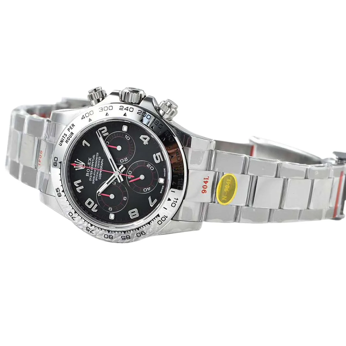 Daytona 116509 schwarzes Zifferblatt in Weißgold – Bild 2