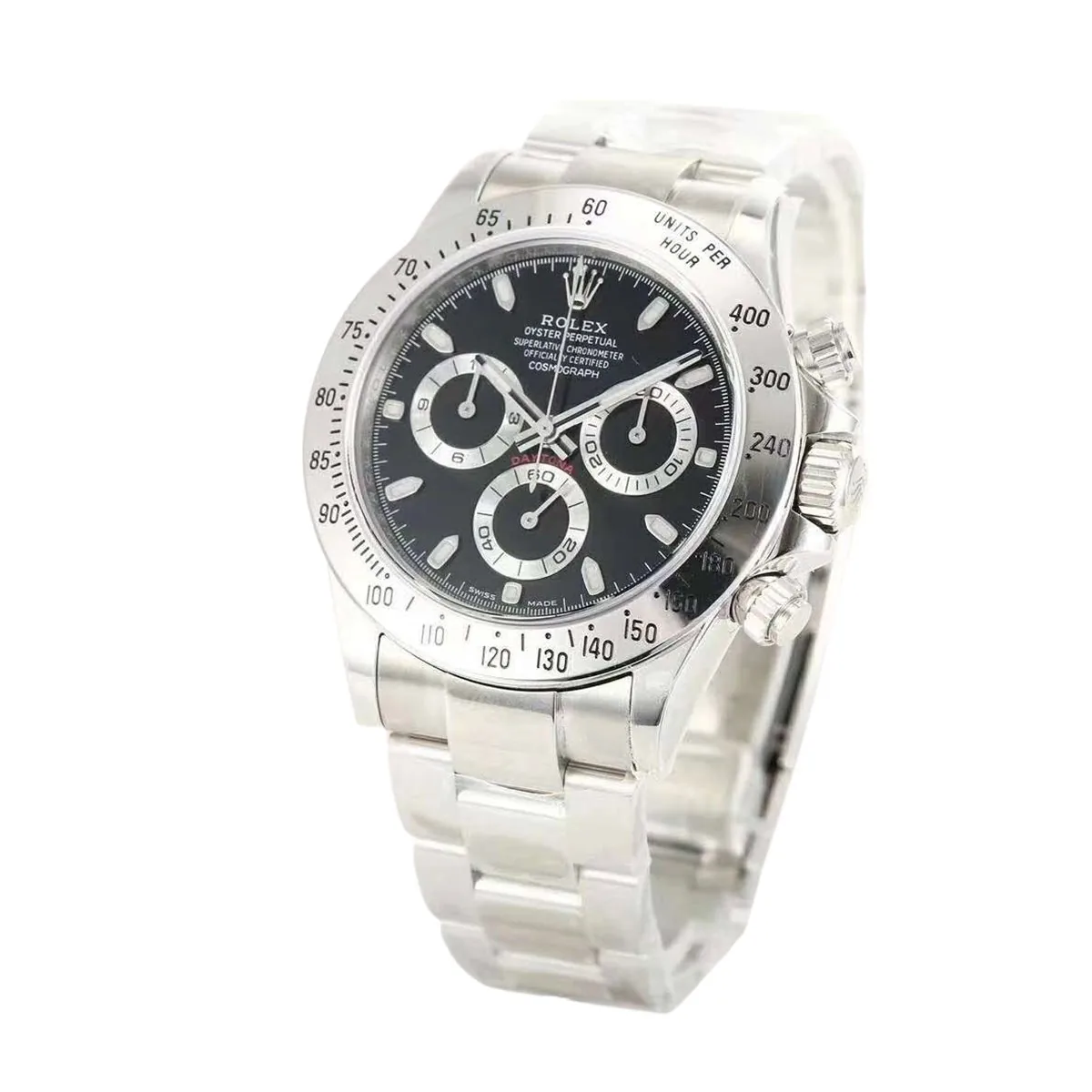 Daytona 116520 schwarzes Zifferblatt in Stahl – Bild 2