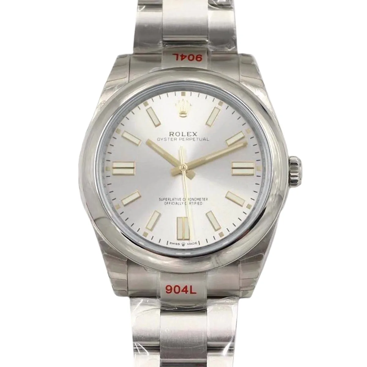 Oyster Perpetual 41mm quadrante argento 114300