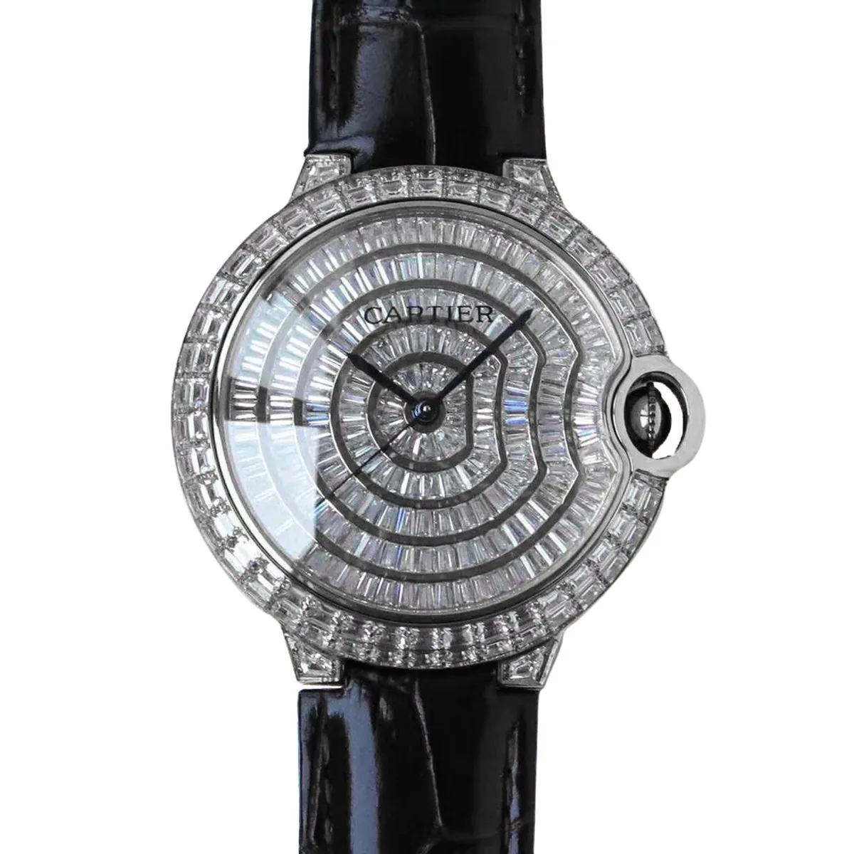 Ballon Bleu de Cartier 42mm diamantbesetztes Zifferblatt in Stahl