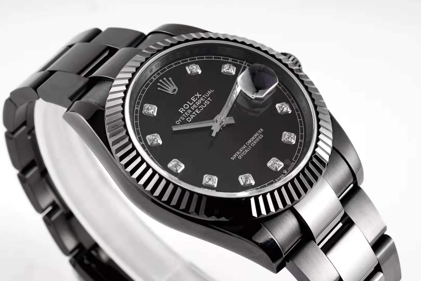 Datejust 41 esfera negra con índices de diamantes en PVD negro - Imagen 5