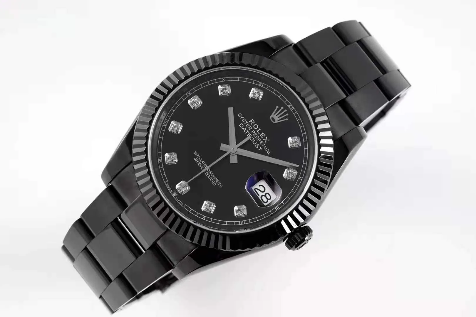 Datejust 41 esfera negra con índices de diamantes en PVD negro - Imagen 2