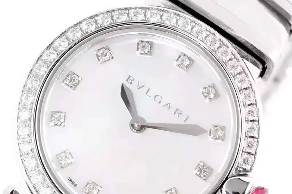 Lvcea quadrante argento in acciaio con lunetta con diamanti - immagine 5