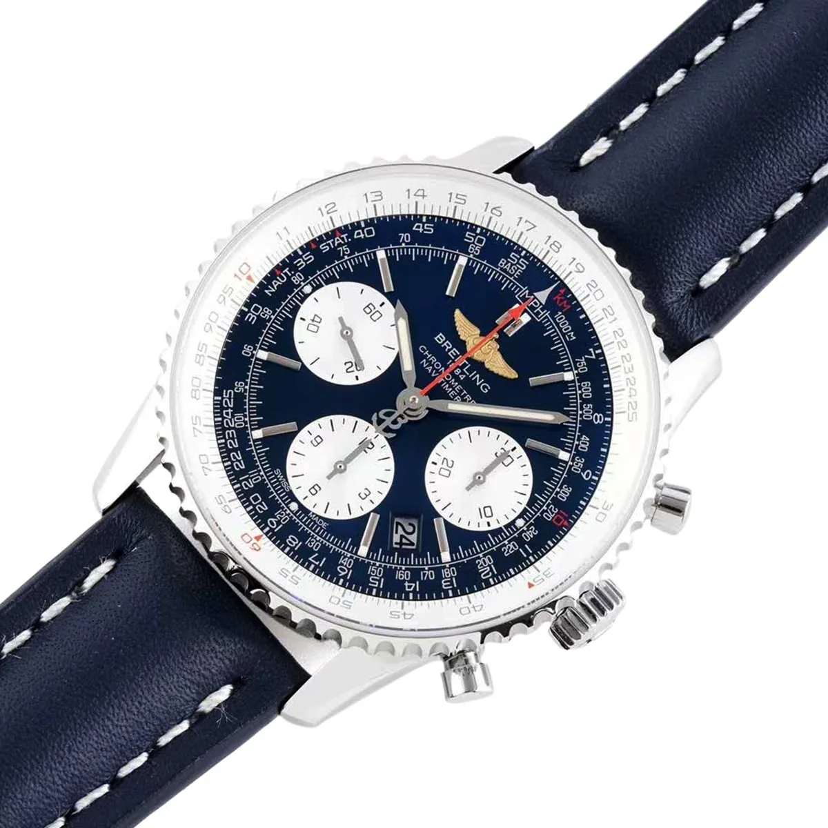 Navitimer 01 Chronograph cadran bleu en acier – Image 2