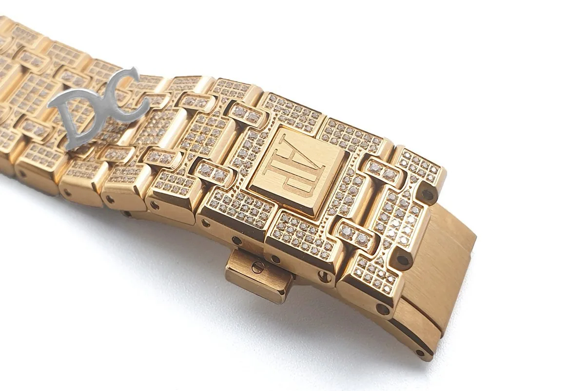 Royal Oak 41mm 15402OR komplett mit Diamanten besetzt in Rotgold am Armband – Bild 6