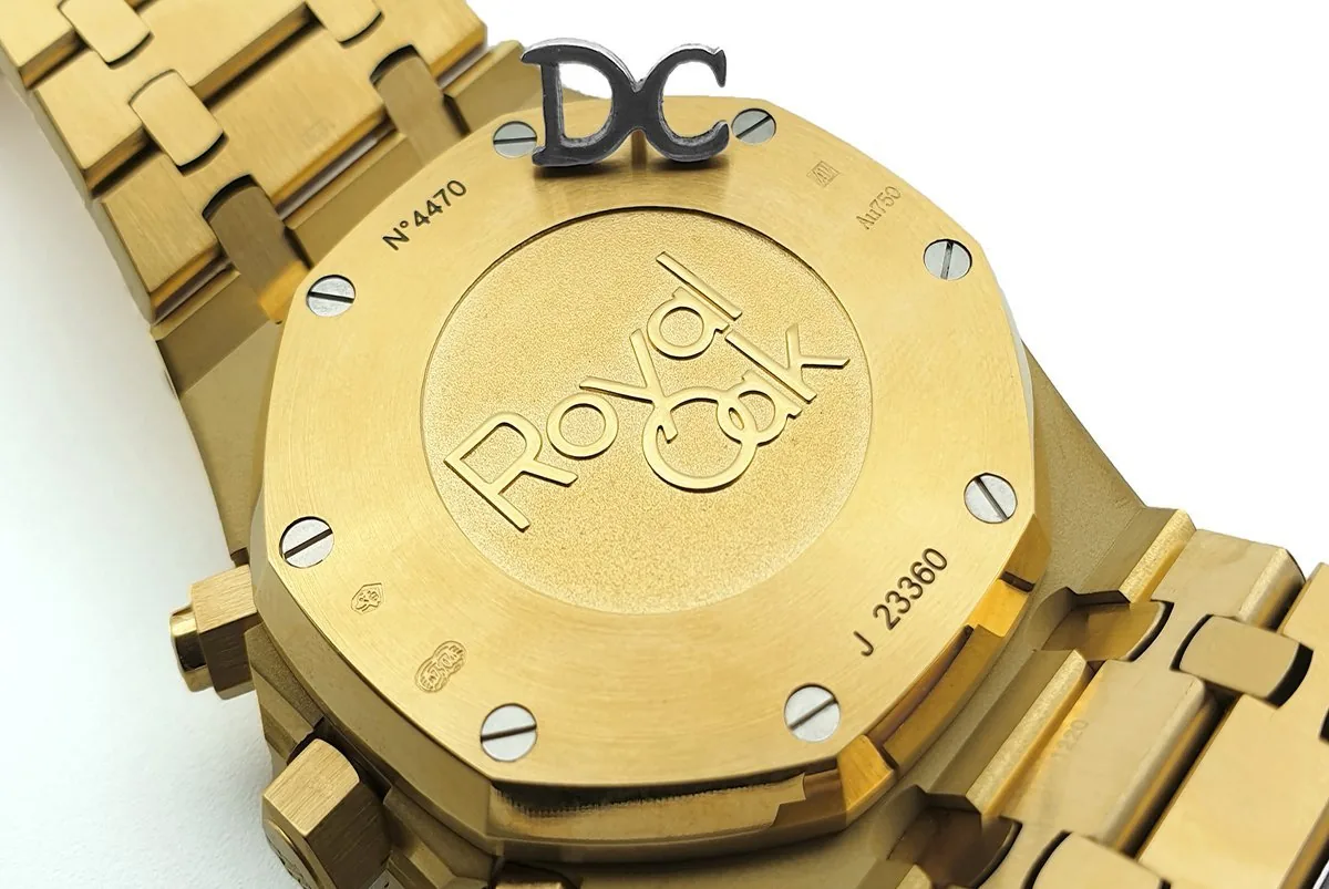 Royal Oak Chronograph mit Automatikaufzug weißes Zifferblatt in Gelbgold – Bild 7
