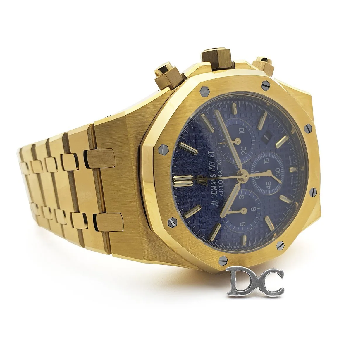 Royal Oak Self-Winding Chronograph esfera azul en oro amarillo - Imagen 4