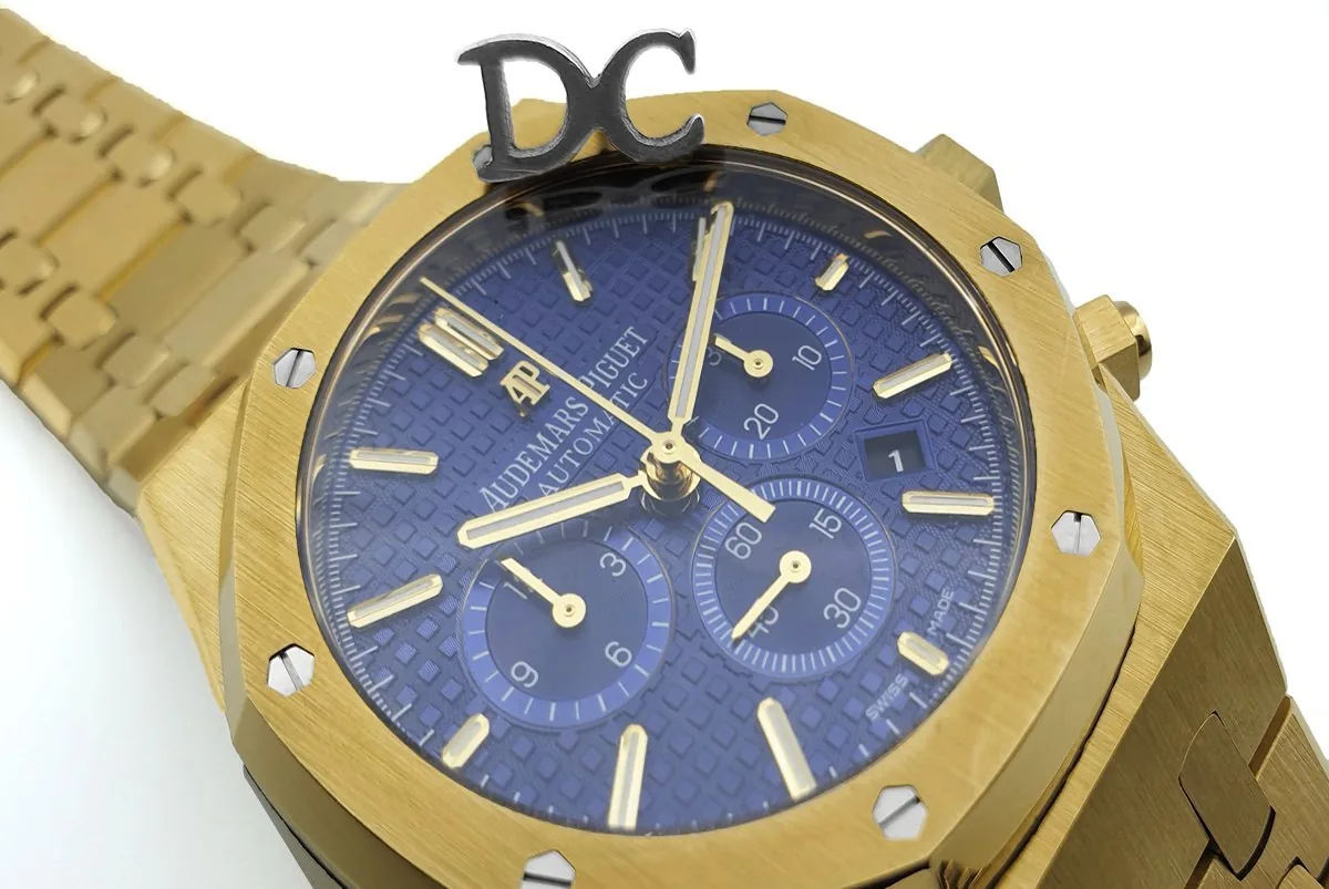 Royal Oak Self-Winding Chronograph esfera azul en oro amarillo - Imagen 2