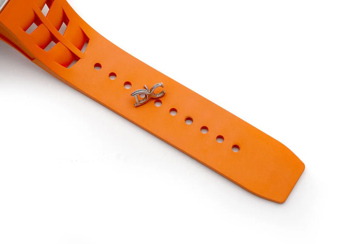 RM 011-03 chronographe flyback automatique en titane sur caoutchouc orange – Image 6