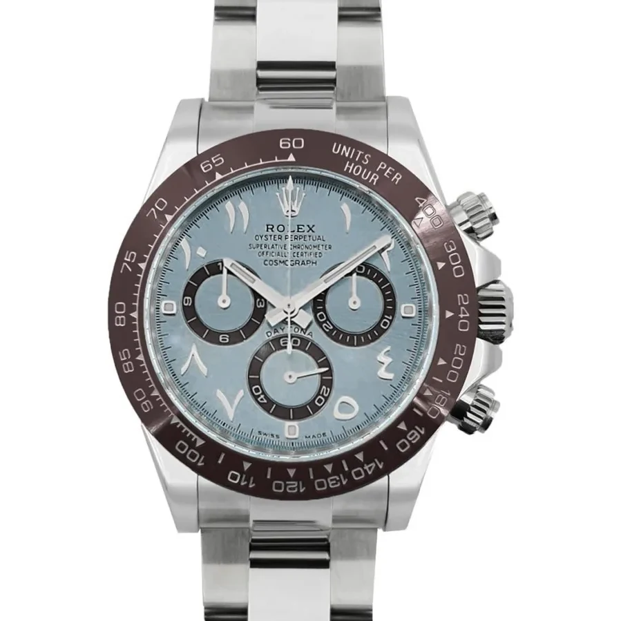 Daytona 116506 Ice Blue Dial in Platinum with Arabic Markers
