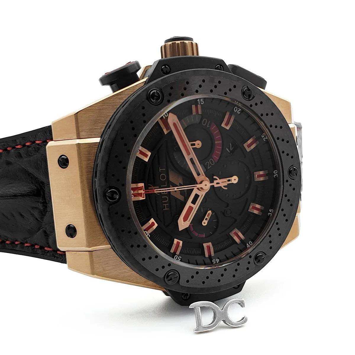 King Power F1 cronografo quadrante nero in oro rosa - immagine 4