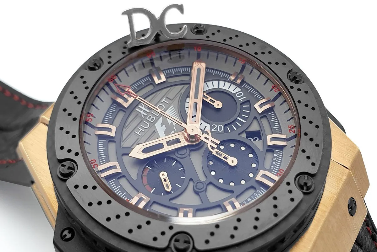 King Power F1 cronografo quadrante grigio in oro rosa - immagine 3