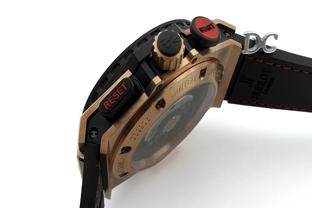 King Power F1 cronografo quadrante nero in oro rosa - immagine 9