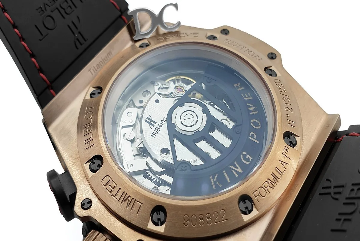 King Power F1 cronografo quadrante nero in oro rosa - immagine 7