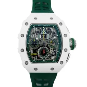 RM 011-02 Le Mans Classic Chronograph in verde su cinturino in gomma verde