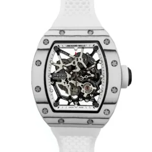 RM 035-02 Black Toro Americas in carbonio NTPT su cinturino in gomma bianco