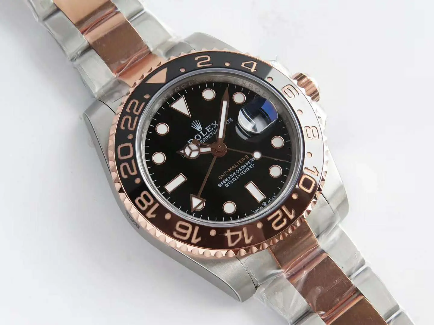 GMT Master II 126715 CHNR “Rootbeer” en or rose et acier VSF – Image 5