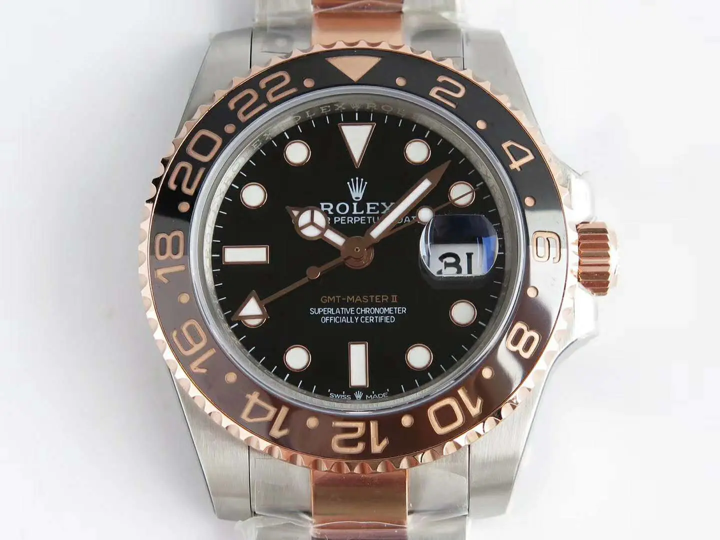 GMT Master II 126715 CHNR “Rootbeer” en or rose et acier VSF – Image 2