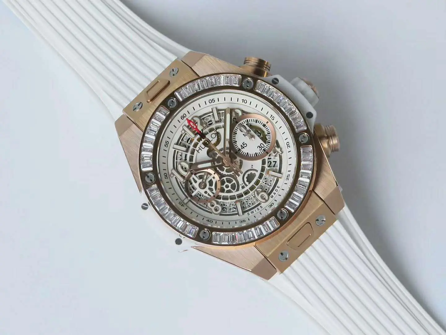 Big Bang Unico Gold White avec diamants – Image 5