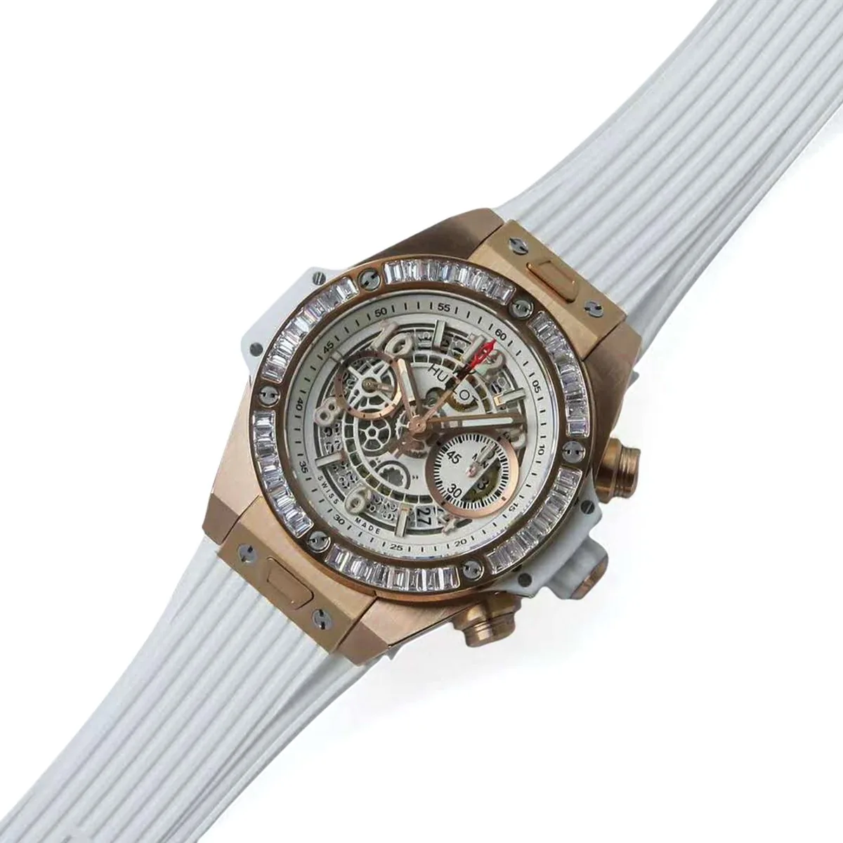 Big Bang Unico Gold White avec diamants – Image 3