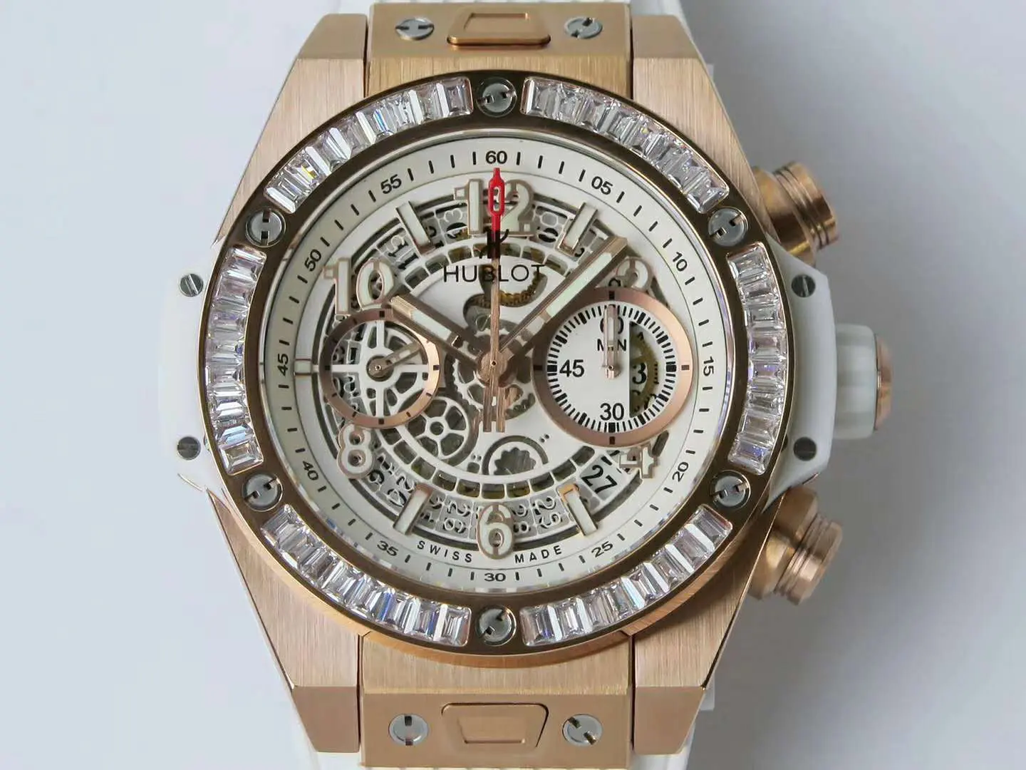 Big Bang Unico Gold White avec diamants – Image 2