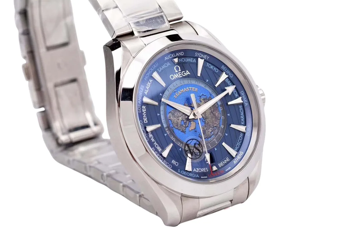 Seamaster Aqua Terra Worldtimer Master Chronometer esfera azul con brazalete - Imagen 6