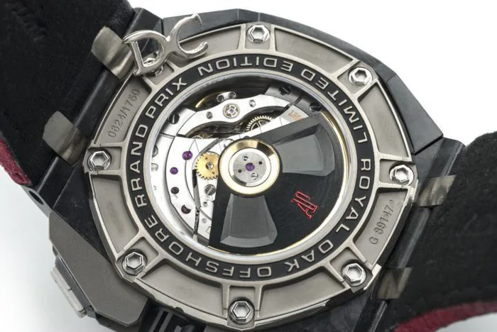 Royal Oak Offshore 26290IO 44mm céramique JF cadran noir/rouge sur bracelet en cuir noir A3126 – Image 8