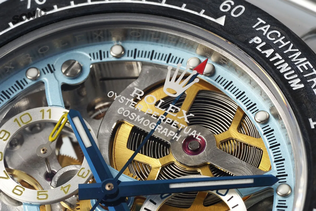 Blaken Daytona quadrante scheletrato in acciaio - immagine 3
