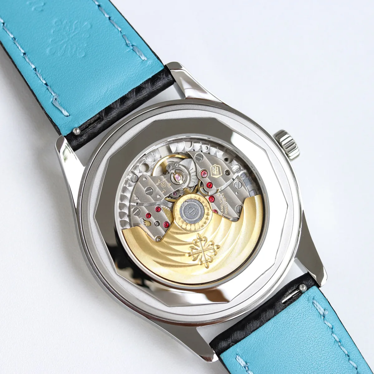 Calatrava 6007G-001 himmelblau-schwarzes Zifferblatt in Weißgold – Bild 8