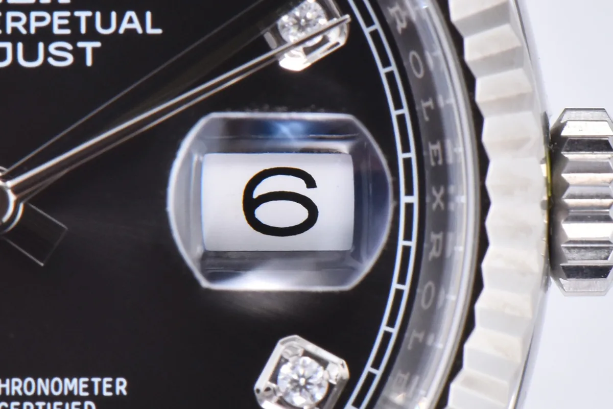 Datejust 36 126234 esfera negra brillante con índices de diamantes en acero con brazalete Jubilee - Imagen 4