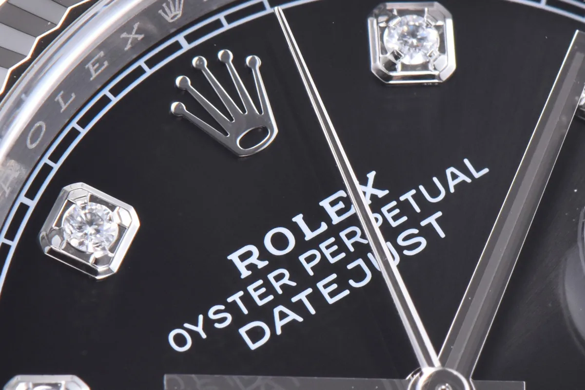Datejust 36 126234 esfera negra brillante con índices de diamantes en acero con brazalete Jubilee - Imagen 3