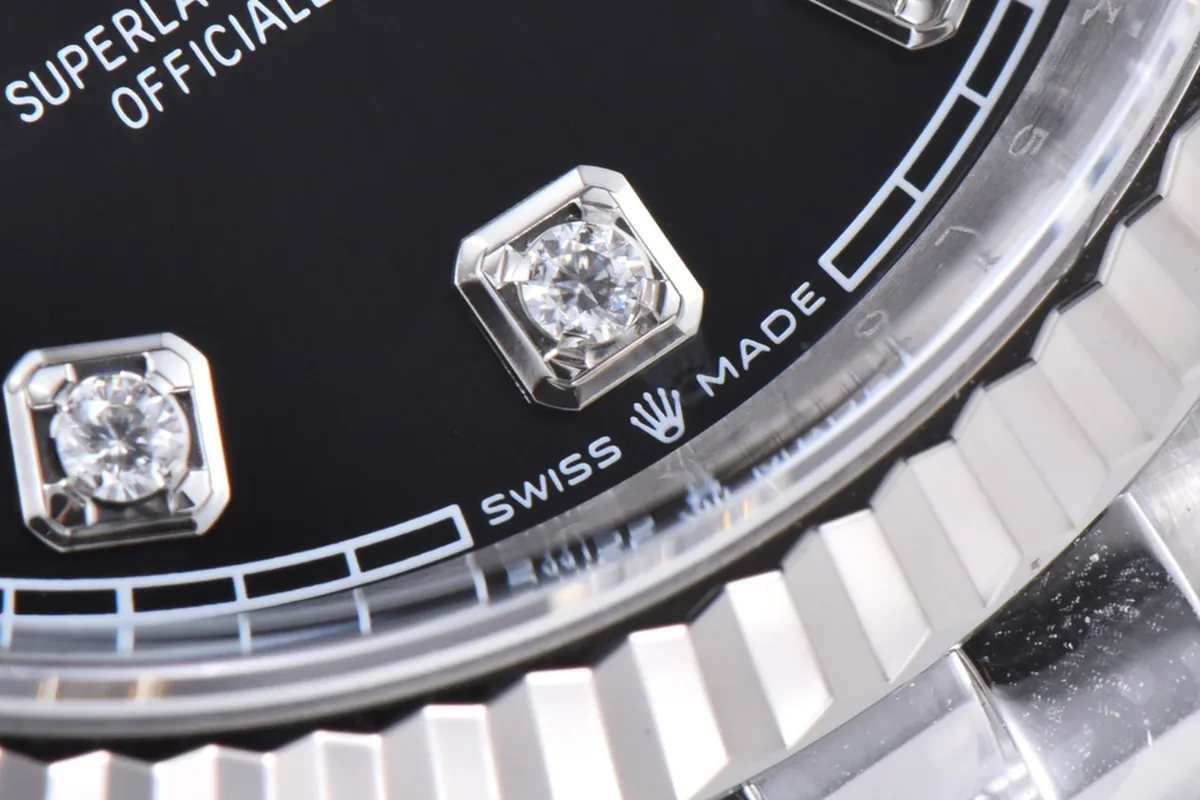 Datejust 36 126234 esfera negra brillante con índices de diamantes en acero con brazalete Jubilee - Imagen 6