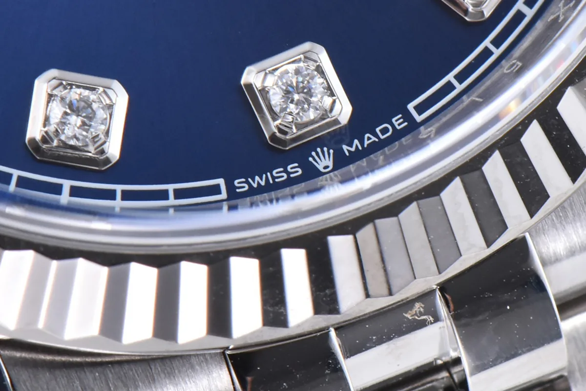 Datejust 36 126234 leuchtend blaues Zifferblatt mit Diamantindizes in Stahl am Jubilé-Armband – Bild 6