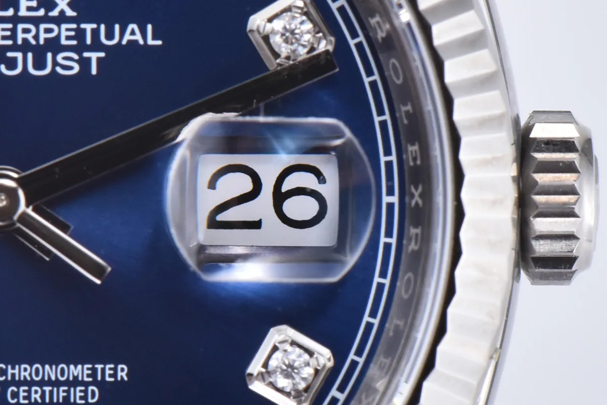 Datejust 36 126234 leuchtend blaues Zifferblatt mit Diamantindizes in Stahl am Jubilé-Armband – Bild 4
