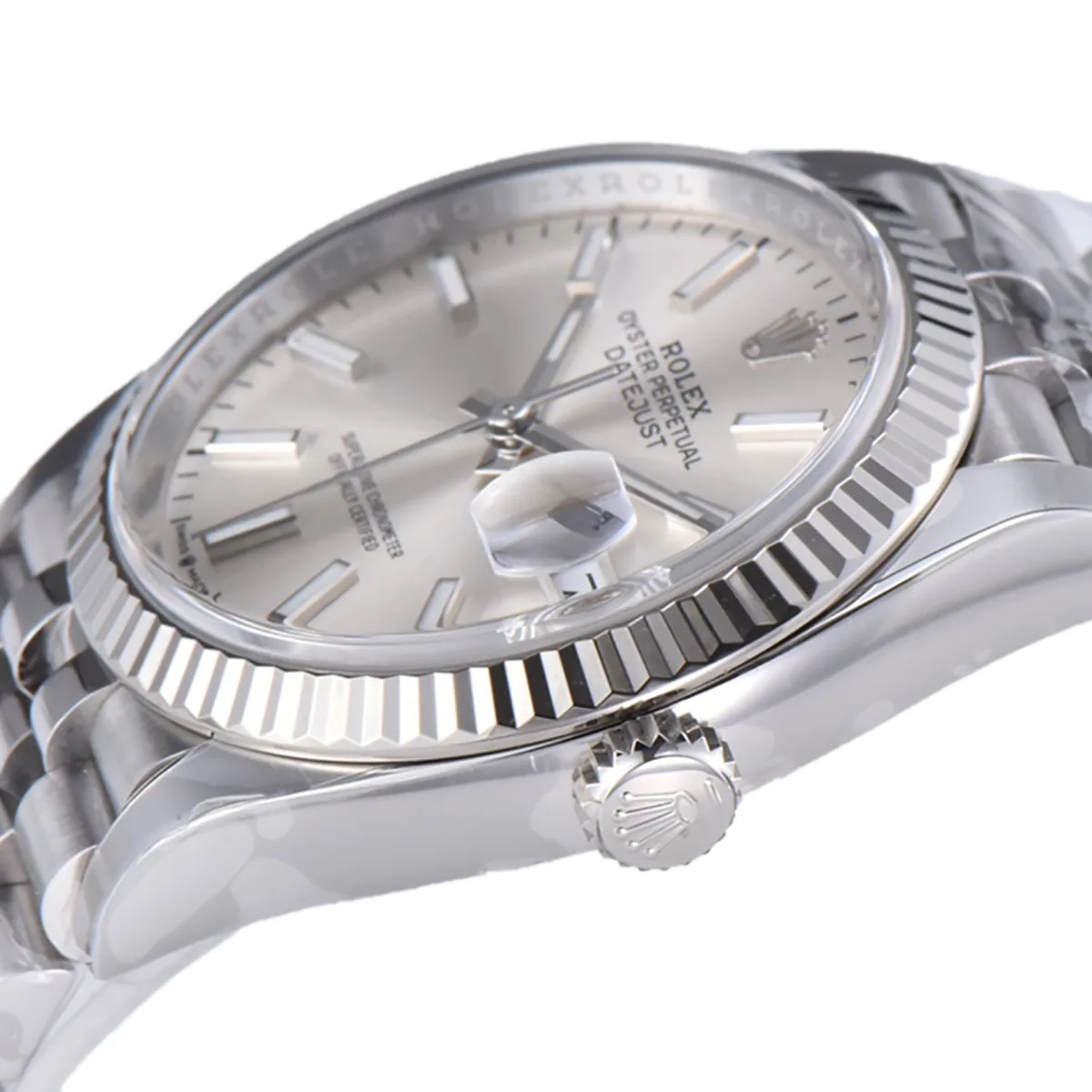 Datejust 36 126234 cadran argenté index bâtons en acier sur bracelet Jubilee – Image 2