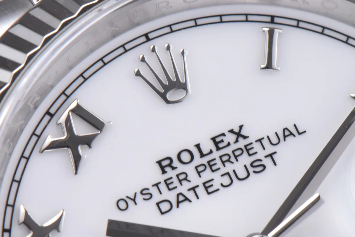 Datejust 36 126234 weißes Zifferblatt mit römischen Indizes in Stahl am Jubilé-Armband – Bild 3