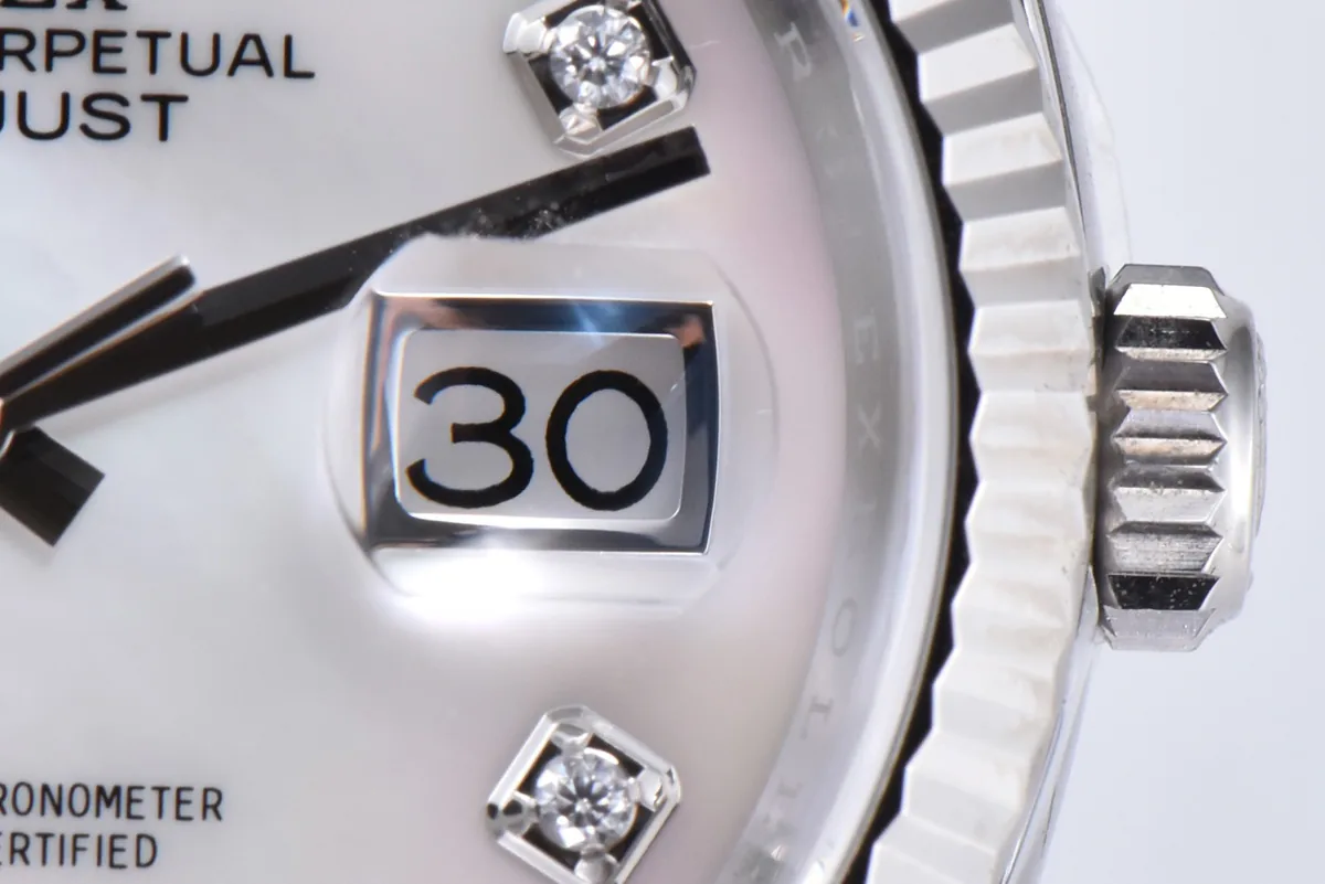 Datejust 36 126234 weißes MOP-Zifferblatt mit Diamantindizes in Stahl am Jubilé-Armband – Bild 6