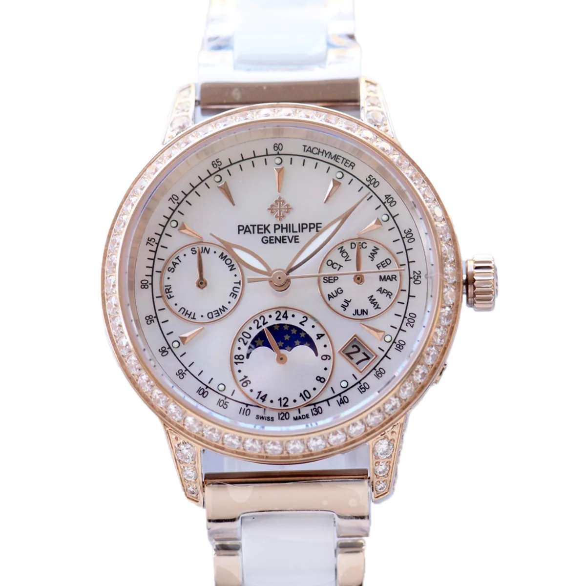 Grand Complications Ladies First Ewiger Kalender mit Diamantlünette in Roségold