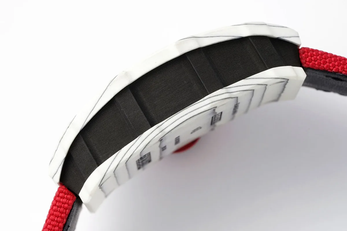 RM 035-01 Rafael Nadal NTPT blanc sur bracelet en nylon rouge (Sonic) – Image 6