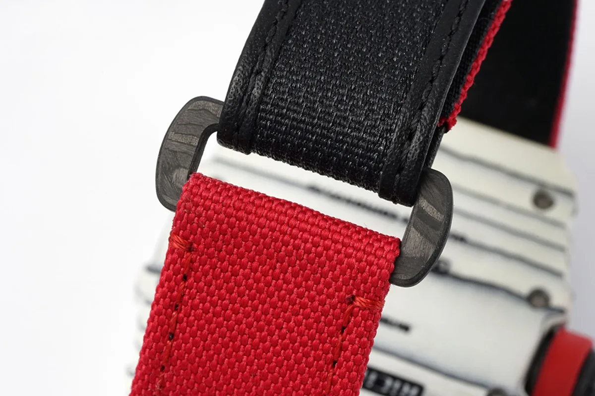 RM 035-01 Rafael Nadal NTPT blanc sur bracelet en nylon rouge (Sonic) – Image 9