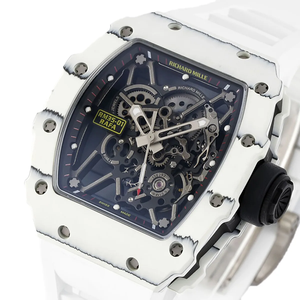 RM 035-01 Rafael Nadal NTPT bianco su cinturino in gomma bianco (Sonic) - immagine 3