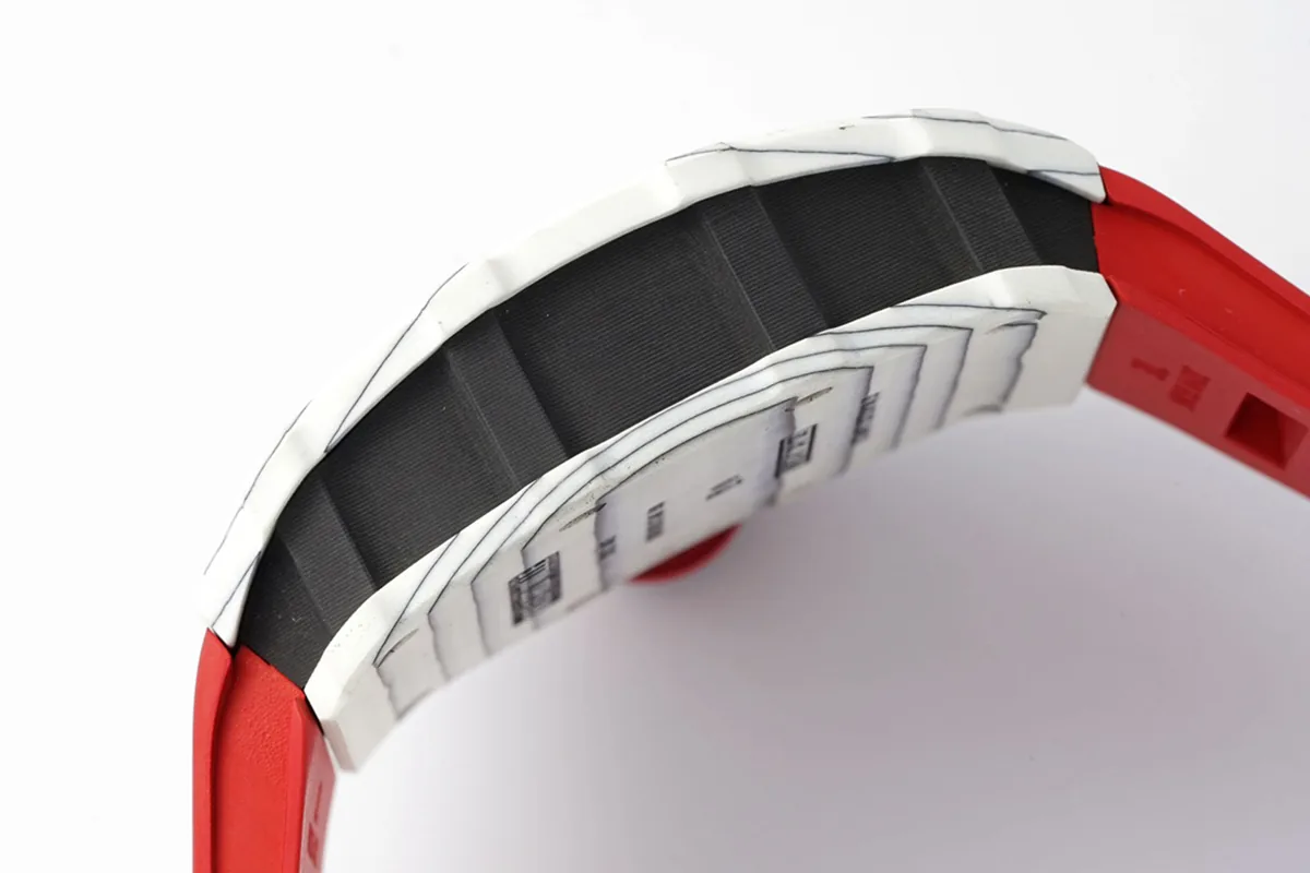 RM 035-01 Rafael Nadal NTPT blanc sur bracelet en caoutchouc rouge (Sonic) – Image 7