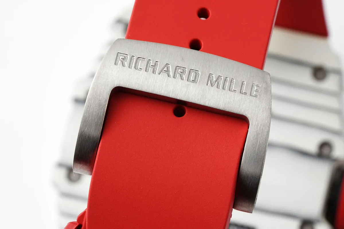 RM 035-01 Rafael Nadal NTPT blanc sur bracelet en caoutchouc rouge (Sonic) – Image 9