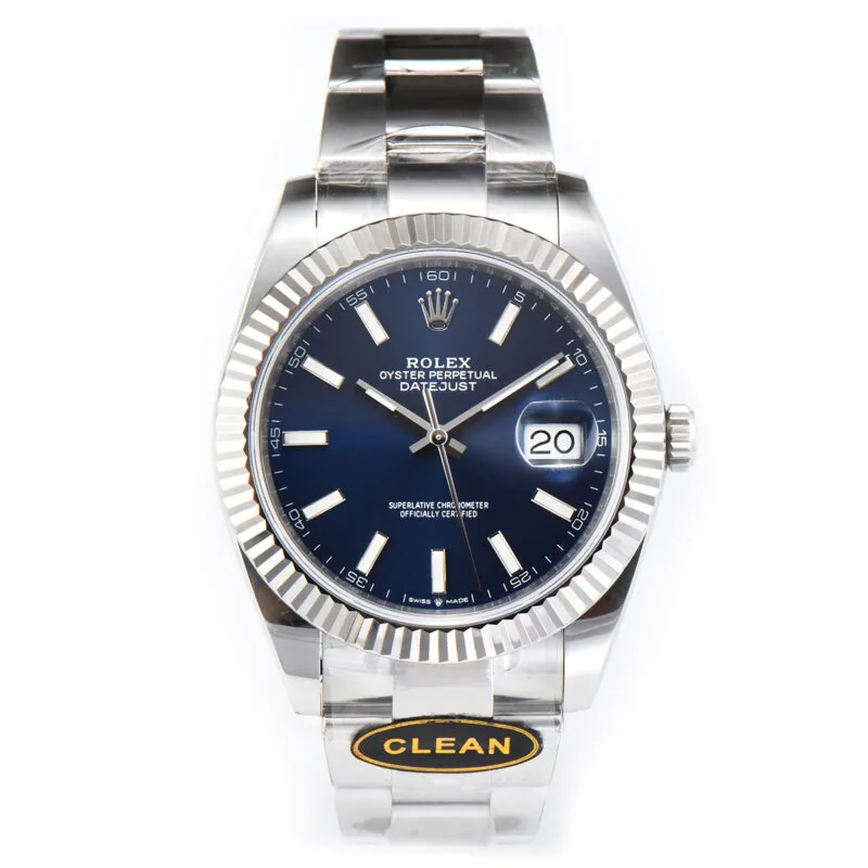 Datejust 36mm CF 126334 blaues Zifferblatt Strichindizes am Oyster-Armband – Bild 2